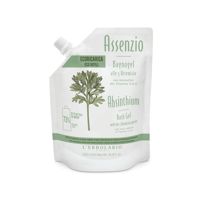 confezione di L’Erbolario Assenzio Bagnogel Ecoricarica Alle 3 Artemisie Confezione 500ml confezione di L’Erbolario Assenzio Bagnogel Ecoricarica Alle 3 Artemisie Confezione 500ml