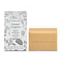 confezione di L’Erbolario Bouquet D'Argento Sapone Profumato Confezione 100 Gr confezione di L’Erbolario Bouquet D'Argento Sapone Profumato Confezione 100 Gr