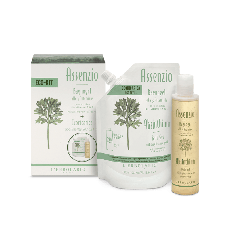 confezione di L’Erbolario Assenzio Eco Kit Bagnogel Confezione 250ml + Ricarica Confezione 500ml confezione di L’Erbolario Assenzio Eco Kit Bagnogel Confezione 250ml + Ricarica Confezione 500ml