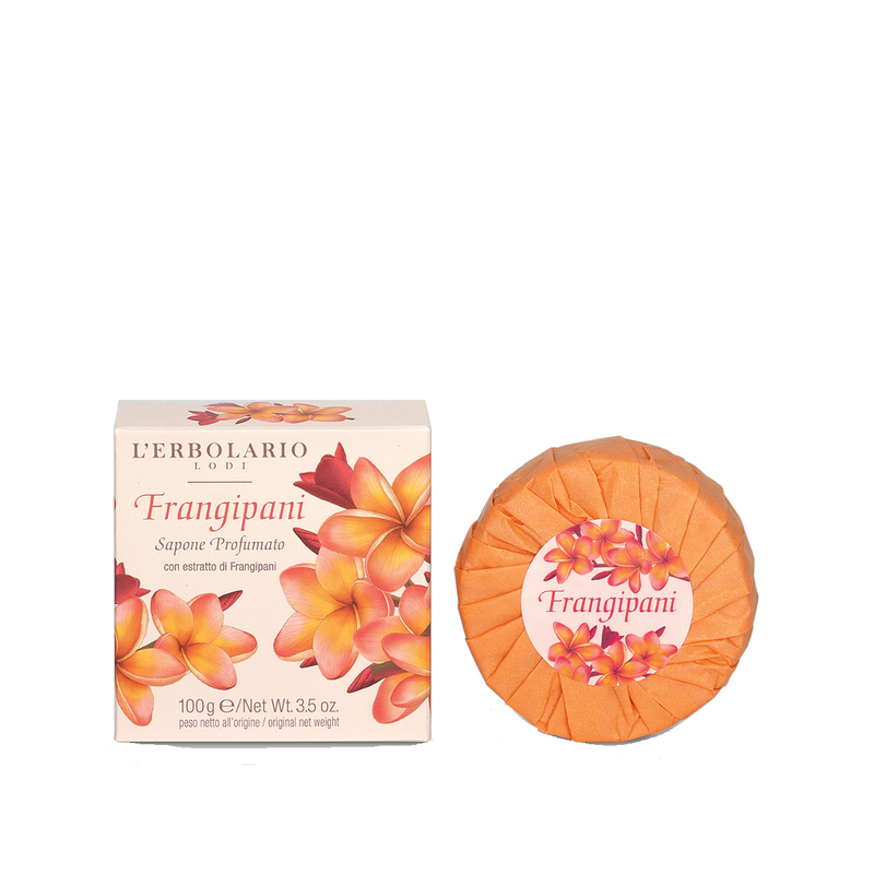 confezione di L’Erbolario Frangipani Sapone Profumato Confezione 100 Gr confezione di L’Erbolario Frangipani Sapone Profumato Confezione 100 Gr