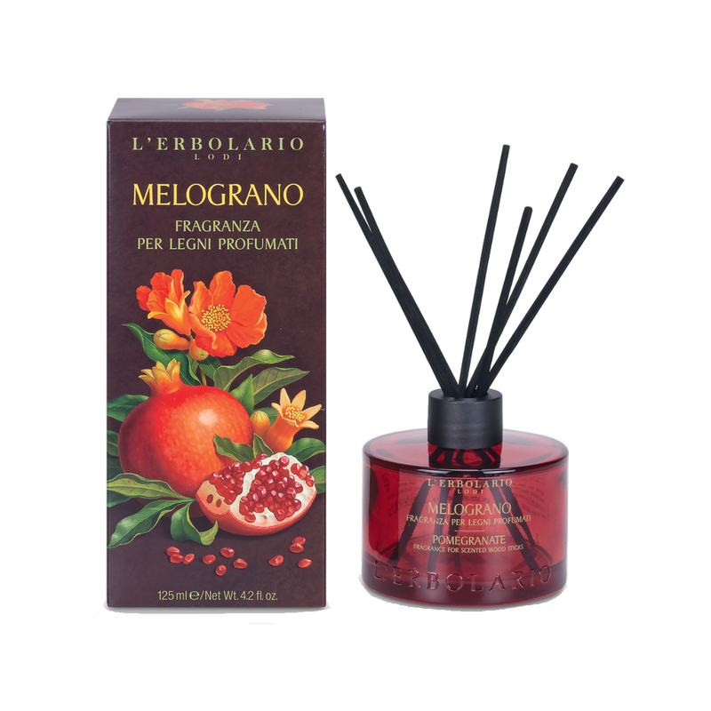 confezione di L’Erbolario Melograno Fragranza Legni Profumata Confezione 125ml confezione di L’Erbolario Melograno Fragranza Legni Profumata Confezione 125ml