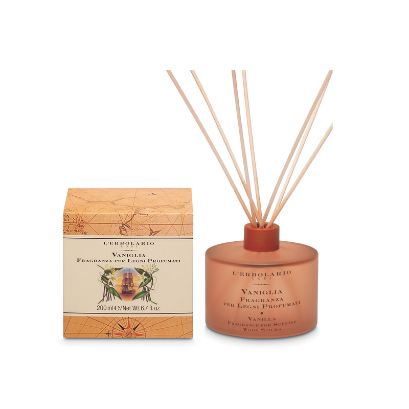 confezione di L’Erbolario Vaniglia Fragranza Legni Profumati Confezione 200ml