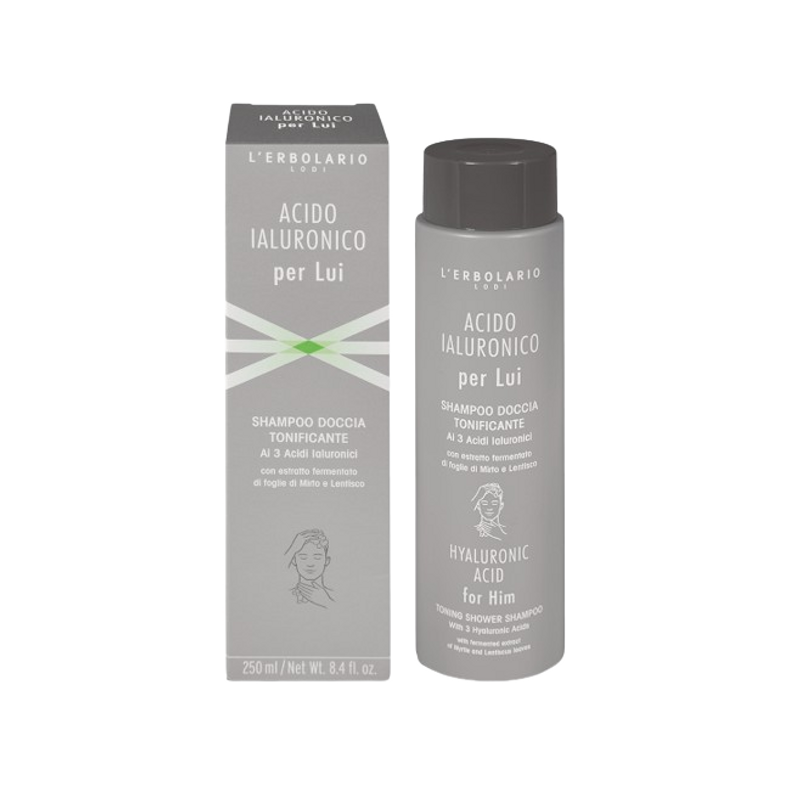 confezione di L’Erbolario Acido Ialuronico Per Lui Shampoo Doccia Uomo Confezione 250ml confezione di L’Erbolario Acido Ialuronico Per Lui Shampoo Doccia Uomo Confezione 250ml
