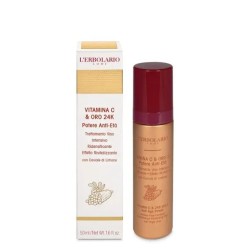 confezione di L’Erbolario Trattamento Viso Vitamina C e Oro 24K Flacone 50ml