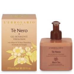 confezione di L’Erbolario Tè Nero Detergente Viso E Mani Confezione 270ml