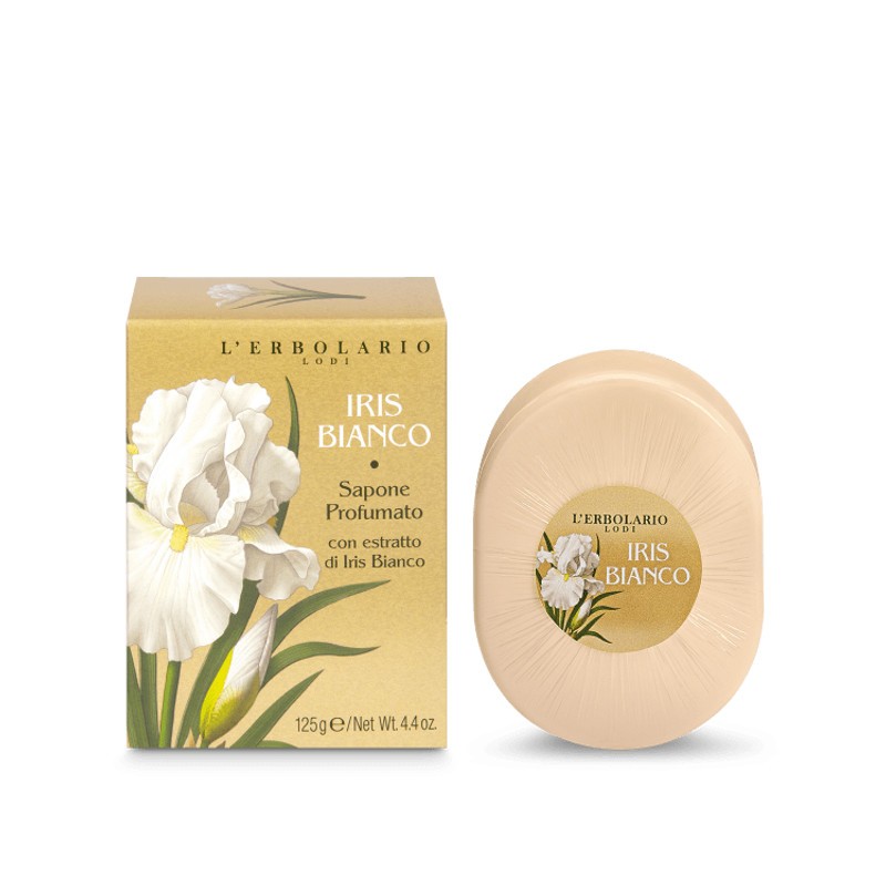 confezione di L’Erbolario Iris Bianco Sapone Profumato Confezione 125 Gr confezione di L’Erbolario Iris Bianco Sapone Profumato Confezione 125 Gr