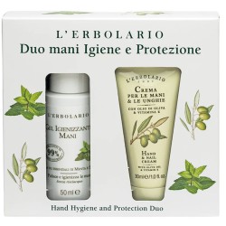 confezione doppia L'Erbolario Gel Igienizzante Mani 50ml e Crema Nutriente Mani e Unghie 30ml confezione doppia L'Erbolario Gel Igienizzante Mani 50ml e Crema Nutriente Mani e Unghie 30ml