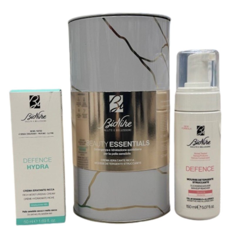 Bionike Cofanetto Beauty Essentials Crema Idratante 50 ml + Mousse Detergente 150ml