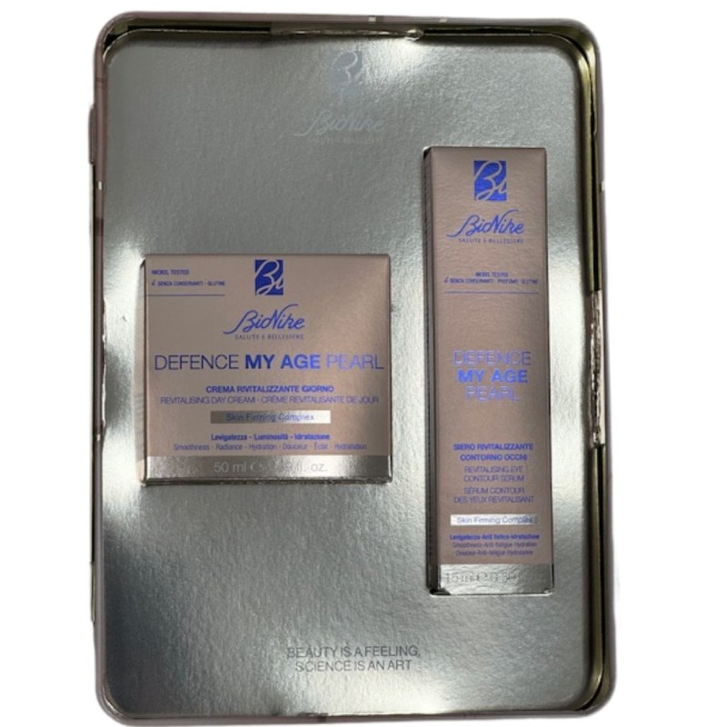 dettaglio Bionike Cofanetto Defence My Age Pearl Siero Contorno Occhi 15ml +  Crema Giorno 50ml