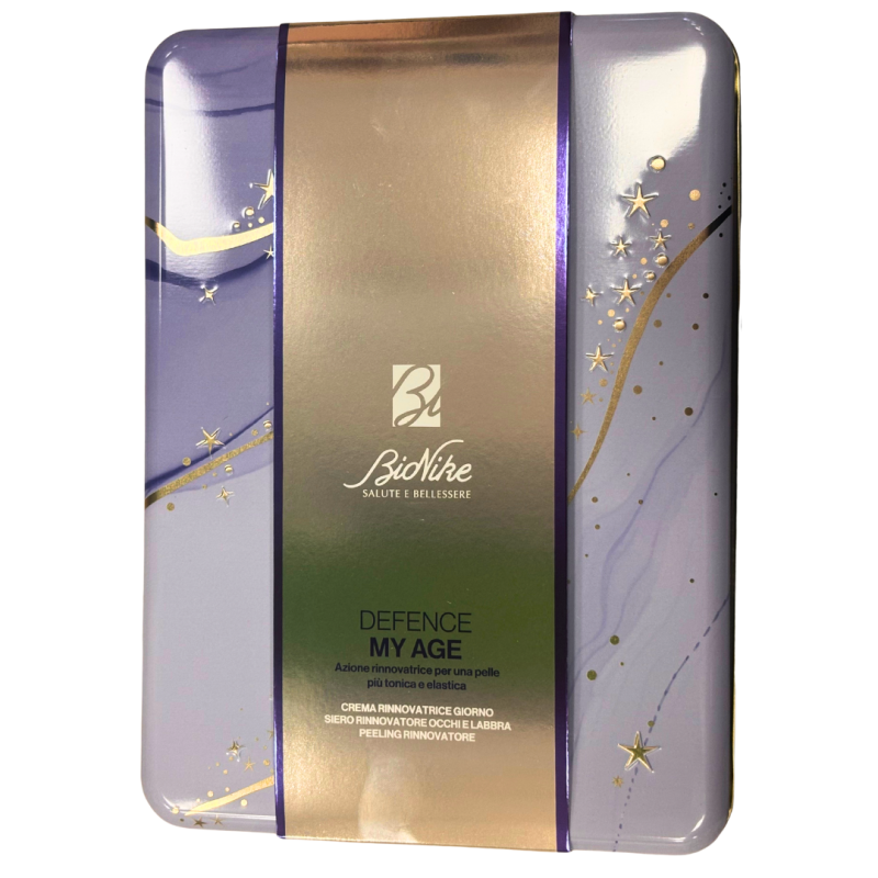 confezione di Bionike Cofanetto Defence My Age Crema 50ml + Siero Occhi e Labbra 15ml + Peeling 30ml