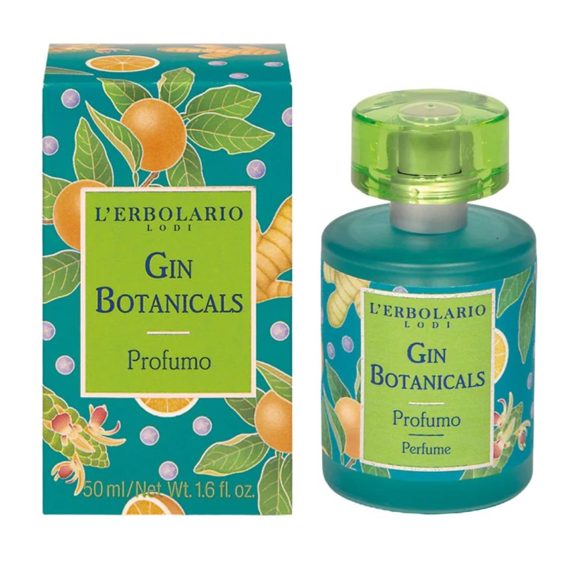 confezione di L'Erbolario Gin Botanicals Profumo Uomo e Donna Agrumato 50ml