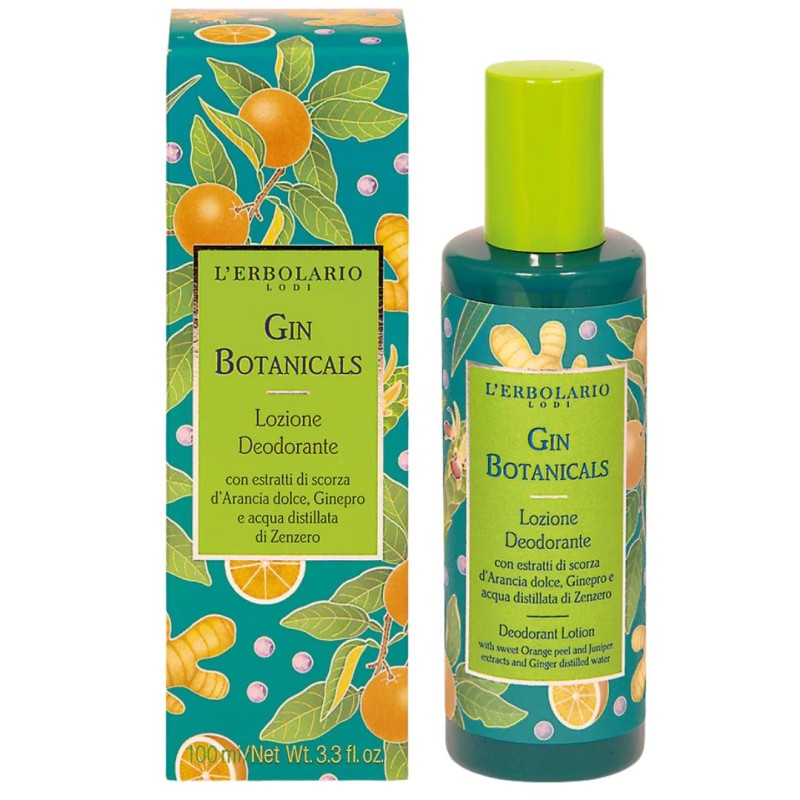 confezione di L'Erbolario Gin Botanicals Lozione Deodorante Spray 100ml confezione di L'Erbolario Gin Botanicals Lozione Deodorante Spray 100ml