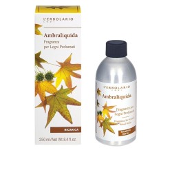 Formato di L'Erbolario Ambraliquida Fragranza per Legni Profumati Ricarica 250 ml Formato di L'Erbolario Ambraliquida Fragranza per Legni Profumati Ricarica 250 ml