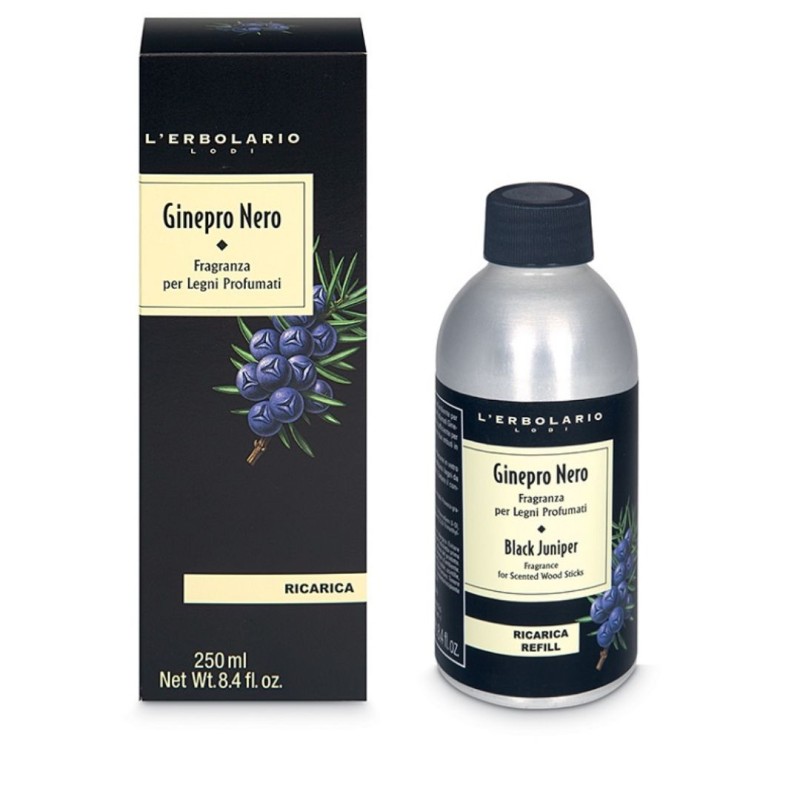 Formato di L'Erbolario Ginepro Nero Fragranza per Legni Profumati Ricarica 250 ml