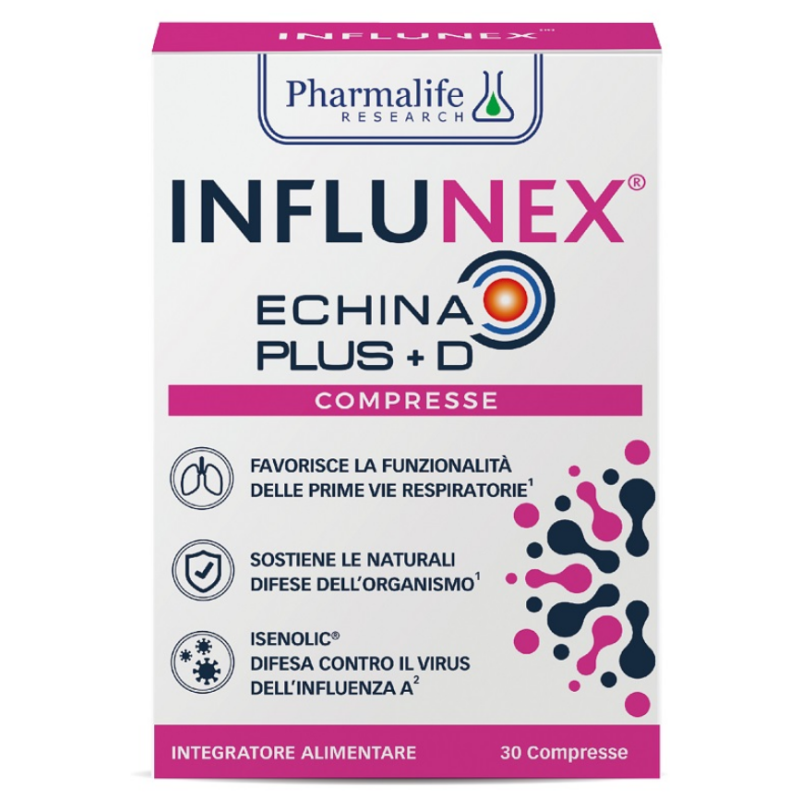 confezione di Influnex Echina Plus+ D Integratore per Difese Immunitarie 30 Compresse confezione di Influnex Echina Plus+ D Integratore per Difese Immunitarie 30 Compresse