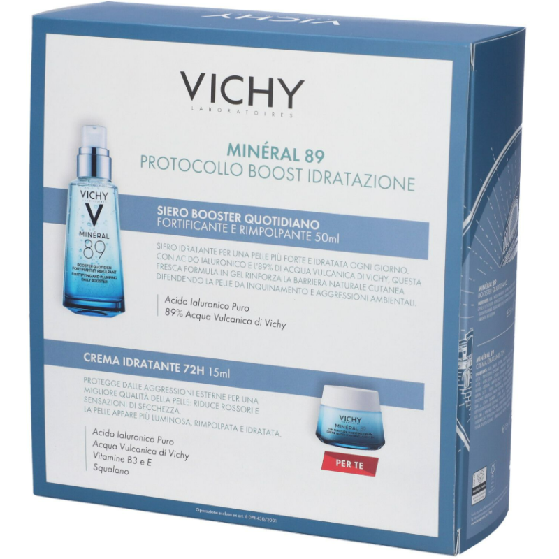 Vichy Cofanetto Mineral 89 1 Siero Mineral 89 50 ml + 1 Mineral 89 Crema Generic Mini 15 ml Omaggio Vichy Cofanetto Mineral 89 1 Siero Mineral 89 50 ml + 1 Mineral 89 Crema Generic Mini 15 ml Omaggio