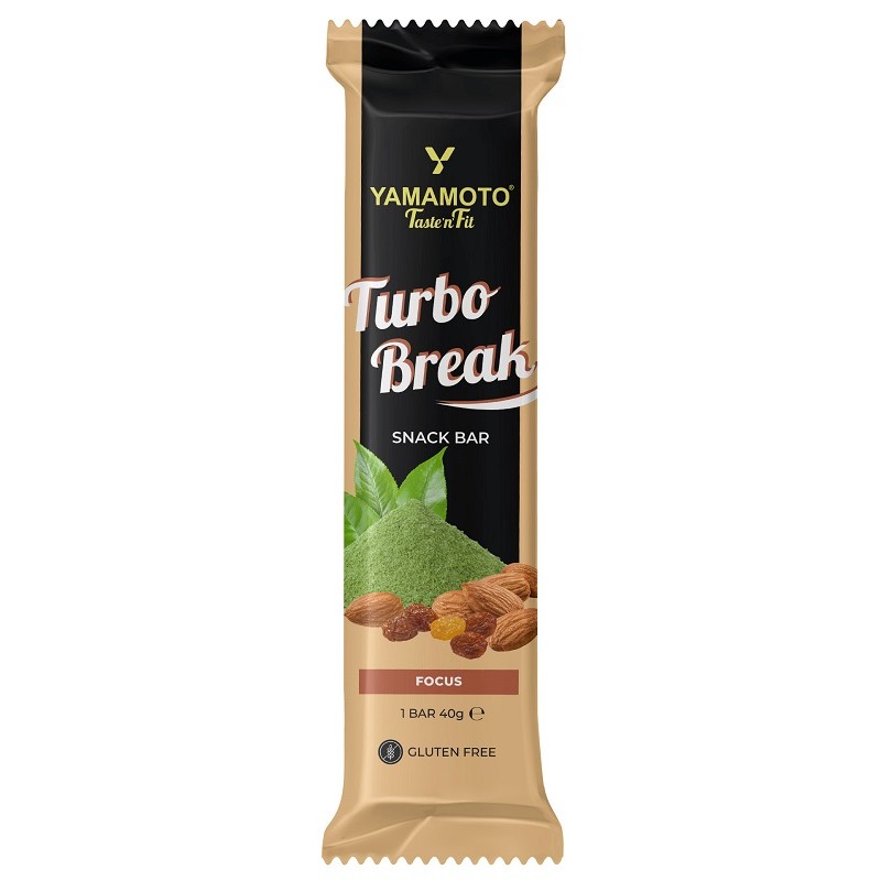 Yamamoto Taste'n'fit Turbo Break Focus per Energia e Concentrazione Barretta da 40g Yamamoto Taste'n'fit Turbo Break Focus per Energia e Concentrazione Barretta da 40g