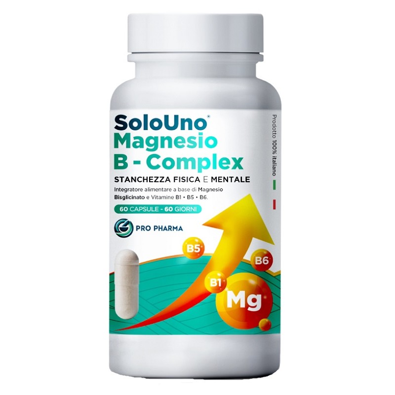 Pro Pharma Solouno Magnesio B-complex per Energia e Sistema Nervoso 60 Capsule Pro Pharma Solouno Magnesio B-complex per Energia e Sistema Nervoso 60 Capsule
