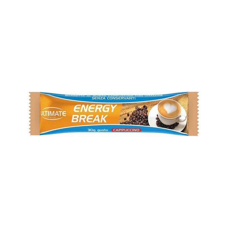 Ultimate Energy Break Cappuccino barretta energetica con vitamine e proteine per energia immediata 30g Ultimate Energy Break Cappuccino barretta energetica con vitamine e proteine per energia immediata 30g