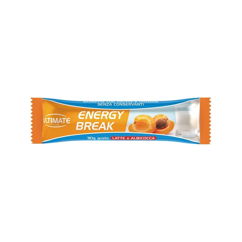 Ultimate Energy Break Latte Albicocca snack energetico con vitamine e proteine 30g