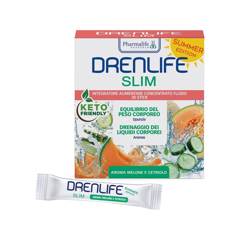 confezione di Drenlife Slim Summer Edition Integratore Drenante per Controllo Peso 30 stick da 10 ml confezione di Drenlife Slim Summer Edition Integratore Drenante per Controllo Peso 30 stick da 10 ml