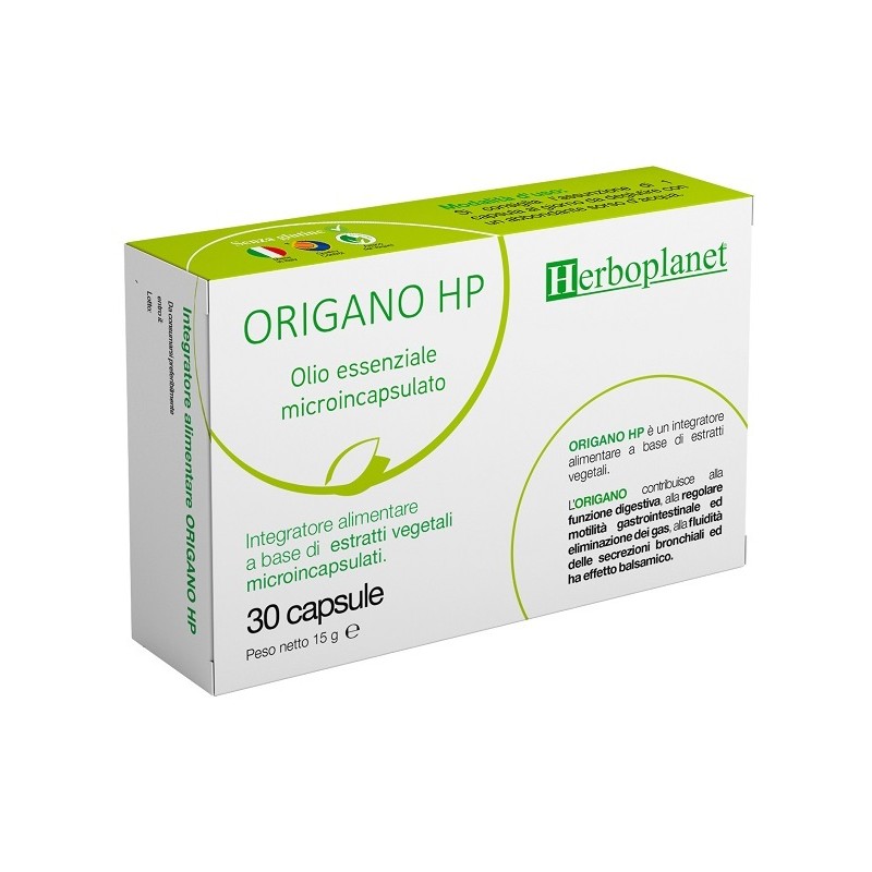 Herboplanet Origano HP Integratore Olio Essenziale di Origano 30 Capsule Herboplanet Origano HP Integratore Olio Essenziale di Origano 30 Capsule