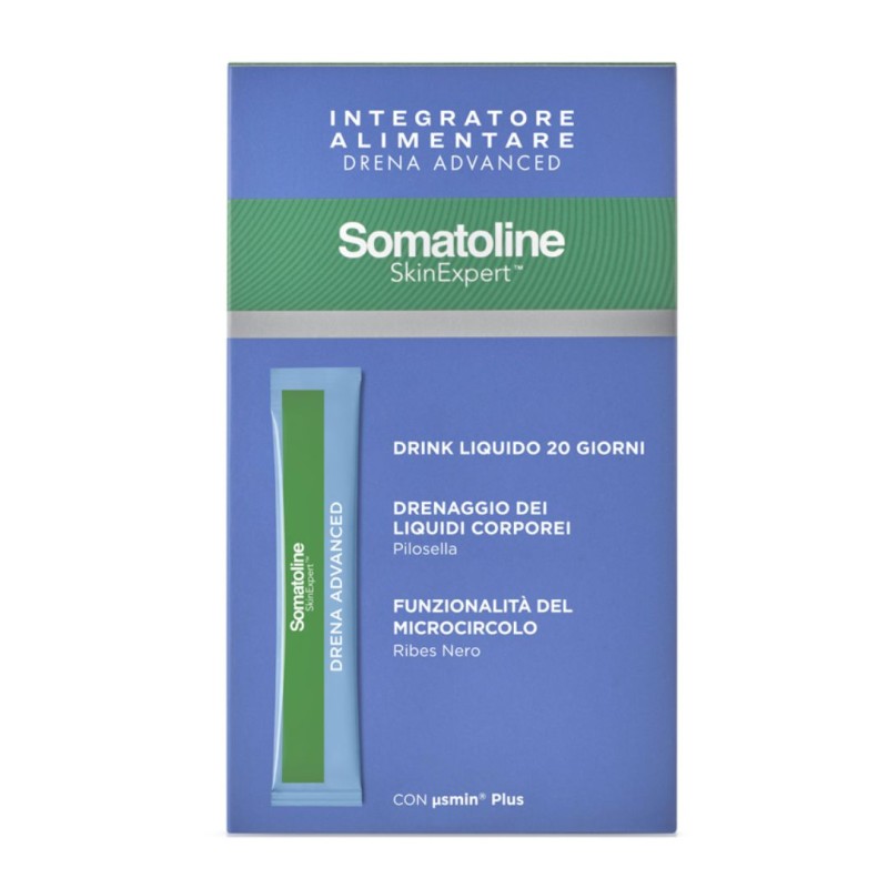 Formato di Somatoline Skin Expert Drena Advanced Integratore Alimentare per Drenaggio Liquidi 20 Stick Formato di Somatoline Skin Expert Drena Advanced Integratore Alimentare per Drenaggio Liquidi 20 Stick