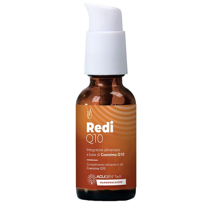 confezione di Redi Q10 integratore Coenzima Q10 per Energia e Vitalità 30ml