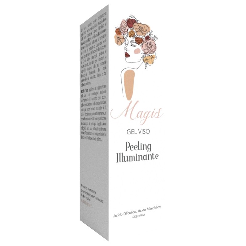 Magis Gel Viso Peeling Illuminante per Esfoliazione e Luminosità Viso 50ml