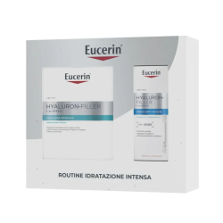 confezione di Eucerin Anti Age Xmas Hyaluron Filler 1 Maschera + 1 Siero Anti-età da 30ml confezione di Eucerin Anti Age Xmas Hyaluron Filler 1 Maschera + 1 Siero Anti-età da 30ml