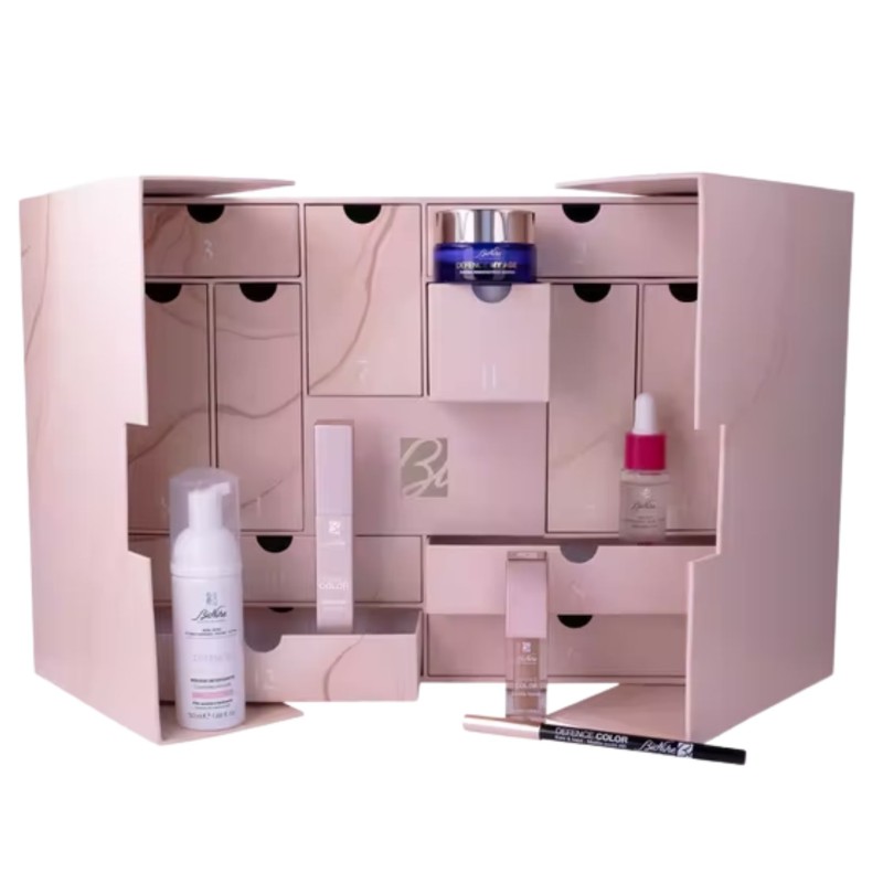 interno cofanetto Bionike Calendario dell'Avvento 2025 Skincare & Make-Up 12 Caselle