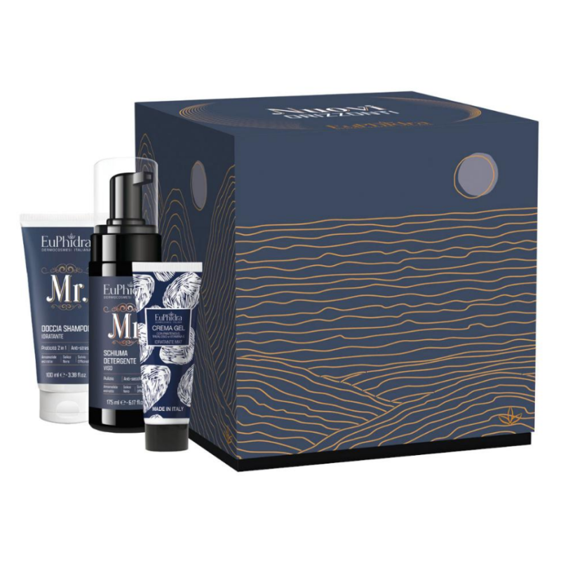 confezione di Euphidra Nuovi Orizzonti Uomo Crema + Doccia Shampoo + Schiuma Detergente confezione di Euphidra Nuovi Orizzonti Uomo Crema + Doccia Shampoo + Schiuma Detergente
