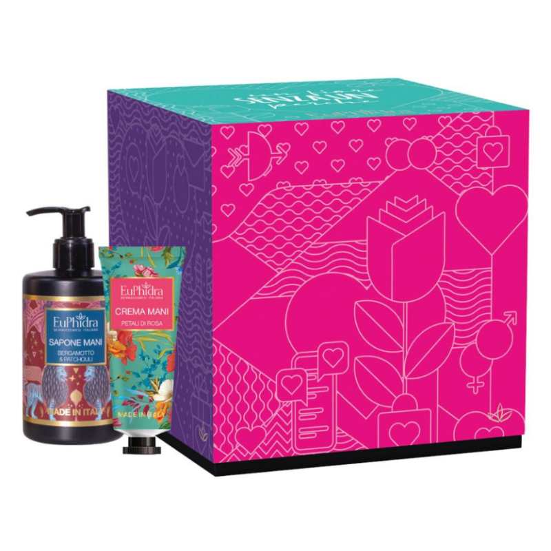 confezione di Euphidra Un Fiore Senza un Perchè Crema Mani 50ml + Sapone Mani 200ml confezione di Euphidra Un Fiore Senza un Perchè Crema Mani 50ml + Sapone Mani 200ml