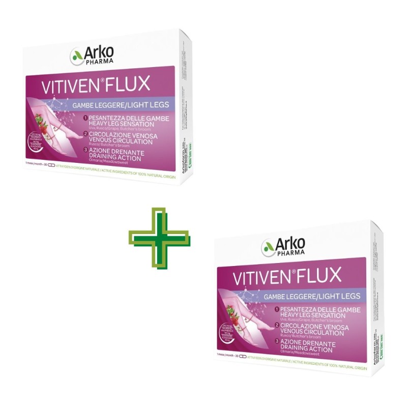 Formato di Vitiven Flux Integratore per Circolazione Venosa 30 Capsule + Confezione Omaggio Formato di Vitiven Flux Integratore per Circolazione Venosa 30 Capsule + Confezione Omaggio