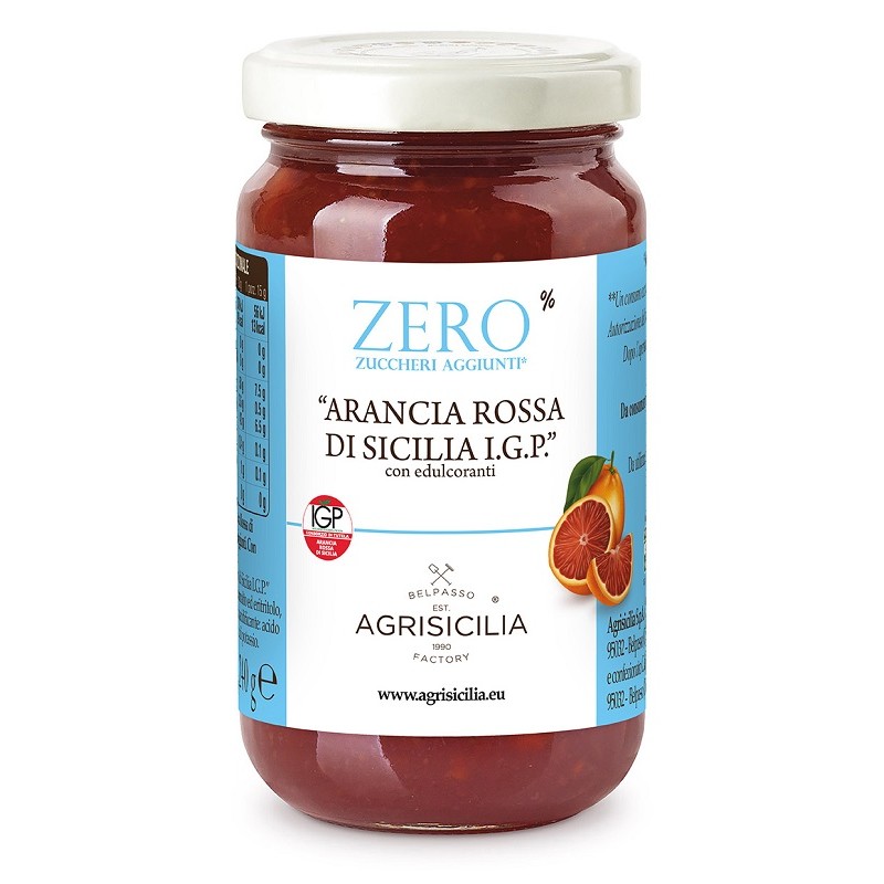 Agrisicilia Zero Zuccheri Aggiunti Arancia Rossa Di Sicilia Igp confettura senza zuccheri aggiunti 240g Agrisicilia Zero Zuccheri Aggiunti Arancia Rossa Di Sicilia Igp confettura senza zuccheri aggiunti 240g
