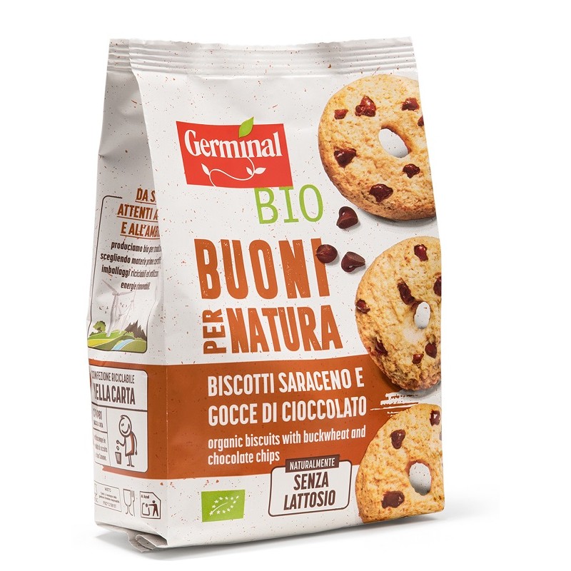 Germinal Bio Biscotti Grano Saraceno & Cioccolato per Colazione Sana 250g Germinal Bio Biscotti Grano Saraceno & Cioccolato per Colazione Sana 250g