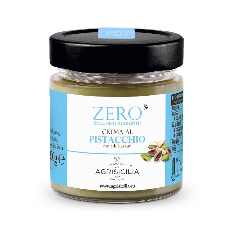 Agrisicilia Zero Zuccheri Aggiunti Crema al Pistacchio per Colazione e Dolci Vasetto 200g Agrisicilia Zero Zuccheri Aggiunti Crema al Pistacchio per Colazione e Dolci Vasetto 200g
