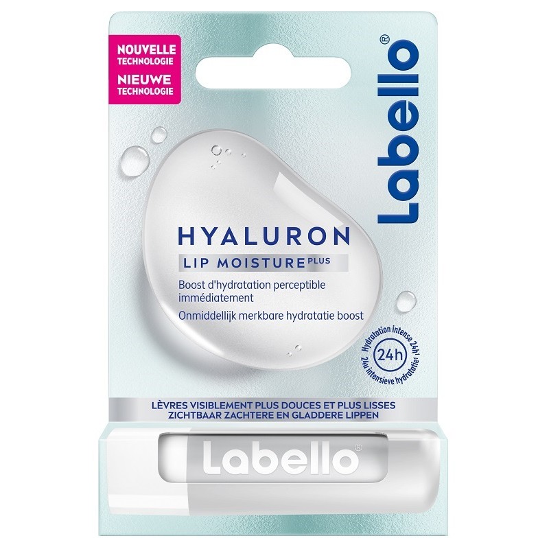 Labello Hyaluron Lip Moisture balsamo labbra idratante con acido ialuronico stick 5,2 g