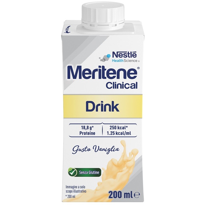 Meritene Clinical Drink Vaniglia integratore nutrizionale completo per malnutrizione 200ml Meritene Clinical Drink Vaniglia integratore nutrizionale completo per malnutrizione 200ml