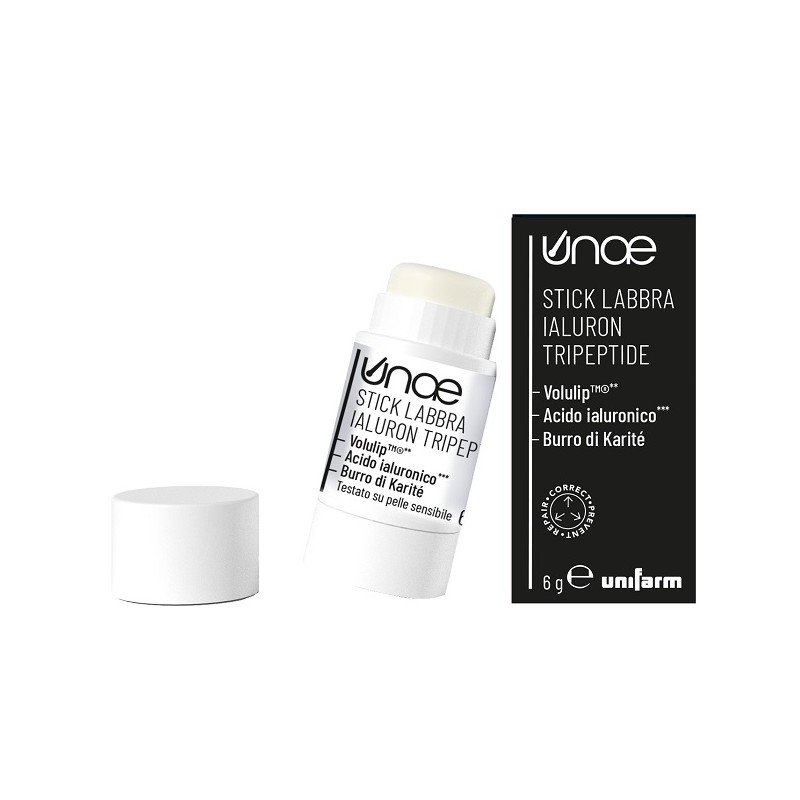 Unae Stick Labbra Ialuron Tripeptide per Idratazione e Protezione Labbra Stick 6g Unae Stick Labbra Ialuron Tripeptide per Idratazione e Protezione Labbra Stick 6g