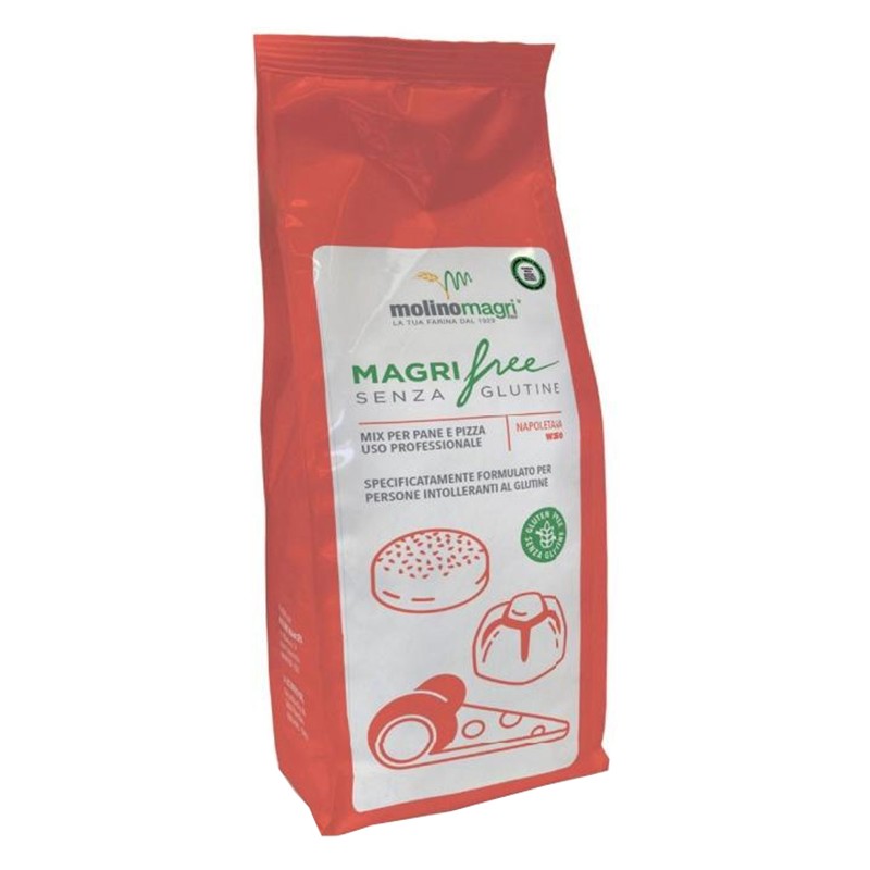 Magrifree Napoletana W350 Mix Pane e Pizza per Pane e Pizza Senza Glutine 1 kg Magrifree Napoletana W350 Mix Pane e Pizza per Pane e Pizza Senza Glutine 1 kg