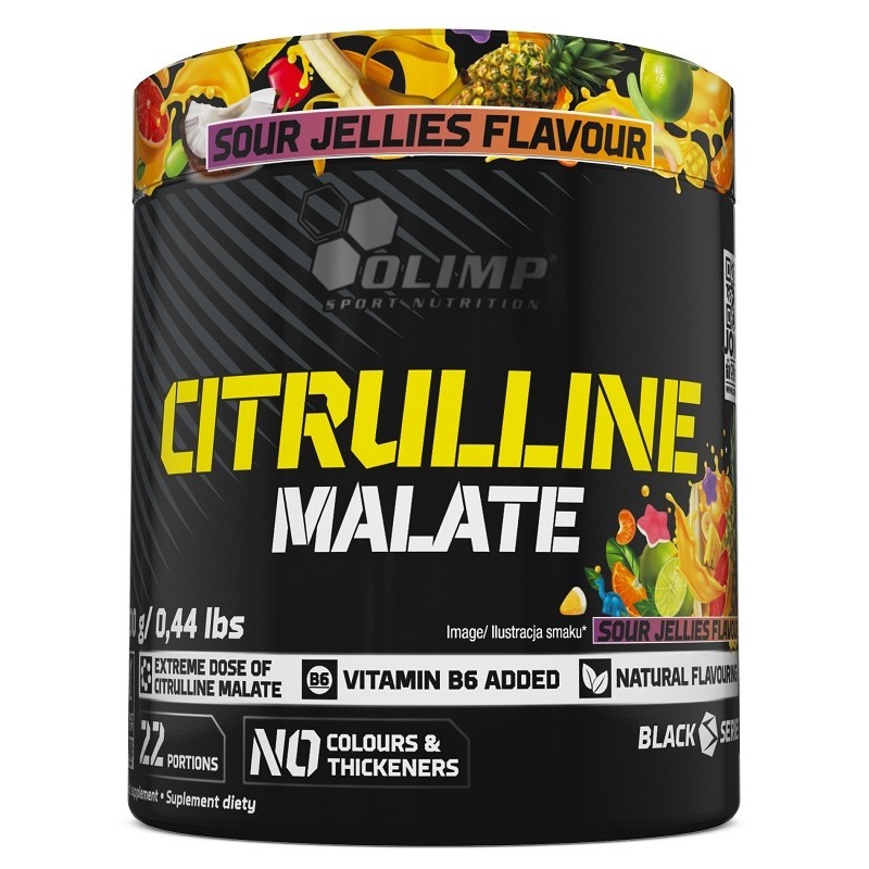Citrulline Malate Sour Jellies integratore per energia e resistenza barattolo da 200 g Citrulline Malate Sour Jellies integratore per energia e resistenza barattolo da 200 g