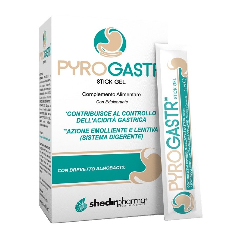 Pyrogastr 20 Stick Gel per Benessere Stomaco e Digestione 20 Stick da 15ml