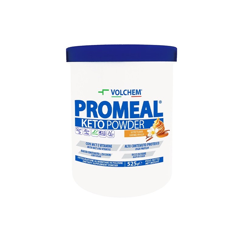 Promeal Keto Powder Caramel Vanilla integratore chetogenico proteico barattolo 525g