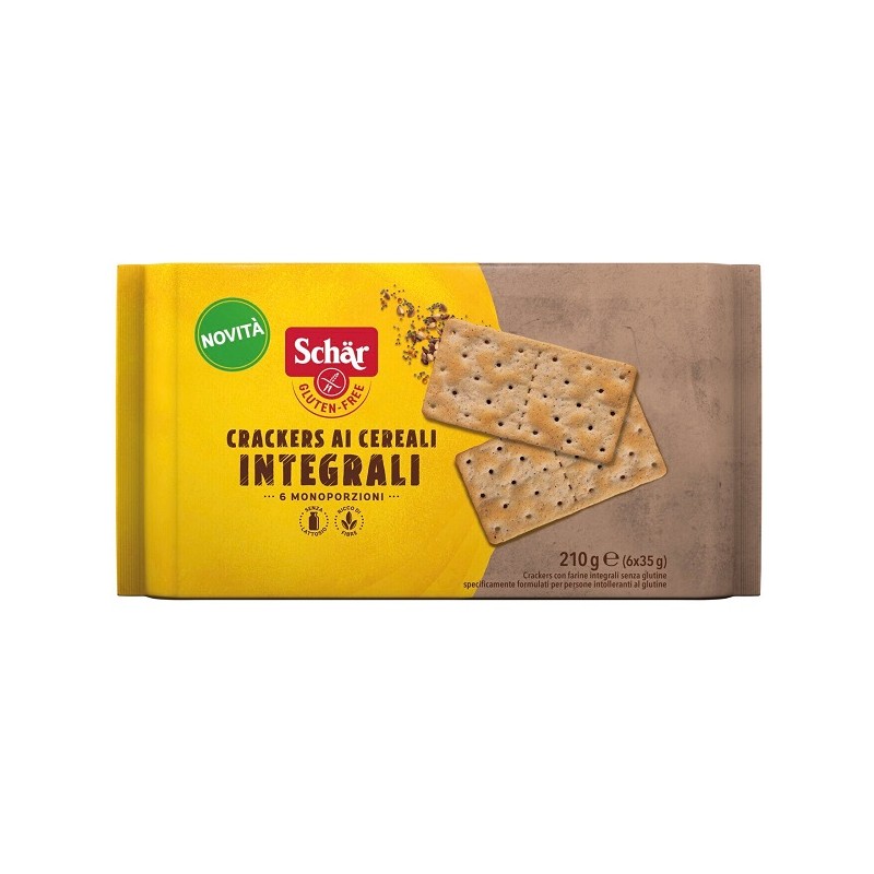 Schar Crackers Cereali Integrali snack senza glutine e ricchi di fibre 210g Schar Crackers Cereali Integrali snack senza glutine e ricchi di fibre 210g
