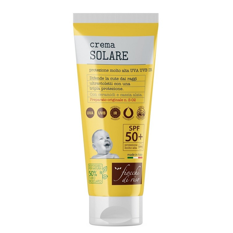 Fiocchi di Riso Crema Solare Bimbi Spf50+ protezione solare bambini tubo 100 ml Fiocchi di Riso Crema Solare Bimbi Spf50+ protezione solare bambini tubo 100 ml