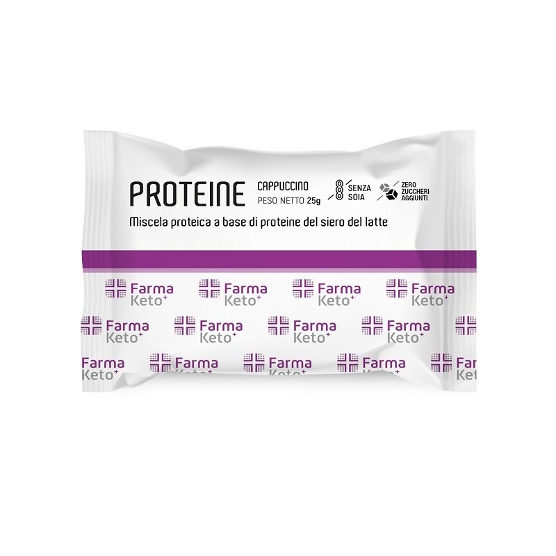 Farmaketo Proteine Cappuccino integratore proteico gusto cappuccino bustina 25 g Farmaketo Proteine Cappuccino integratore proteico gusto cappuccino bustina 25 g