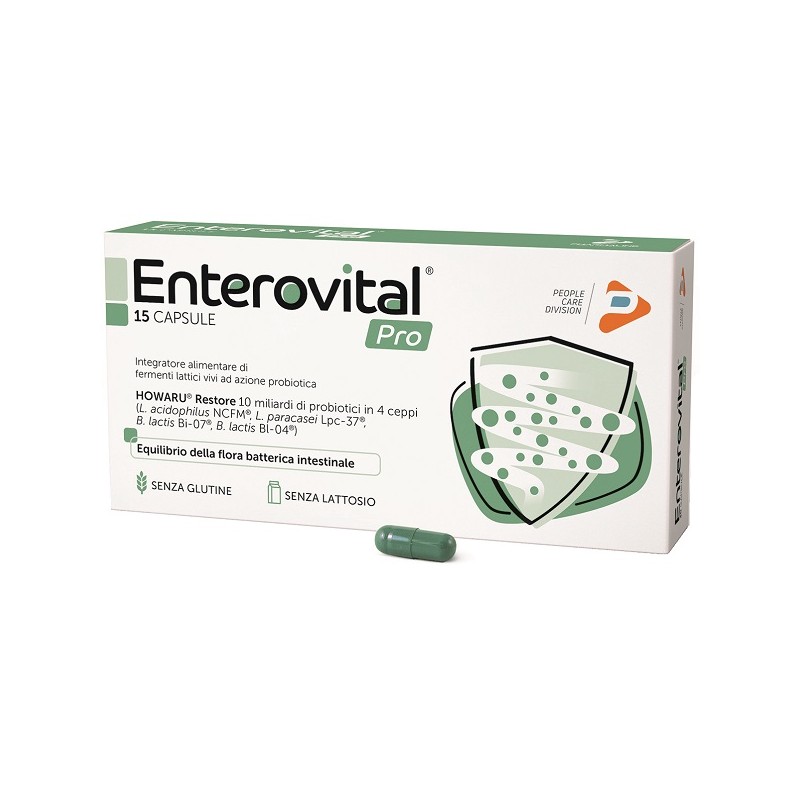 Enterovital Pro 15 Capsule per Benessere Intestinale e Flora Batterica 15 Capsule Enterovital Pro 15 Capsule per Benessere Intestinale e Flora Batterica 15 Capsule