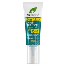 tubetto di Dr Organic Skin Clear Trattamento Gel 5in1 per Brufoli e Imperfezioni 10ml tubetto di Dr Organic Skin Clear Trattamento Gel 5in1 per Brufoli e Imperfezioni 10ml