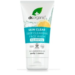 flacone di Dr Organic Skin Clear Deep Cleansing Detergente Viso per Pelle Grasse 125ml